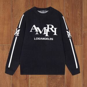 AMIRI Crew Neck Sweater Black Men's